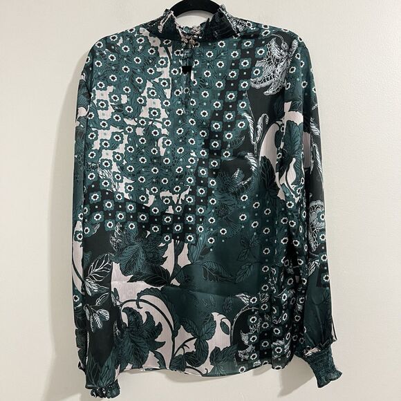 Ted Baker Green Floral Blouse - Picture 4 of 9